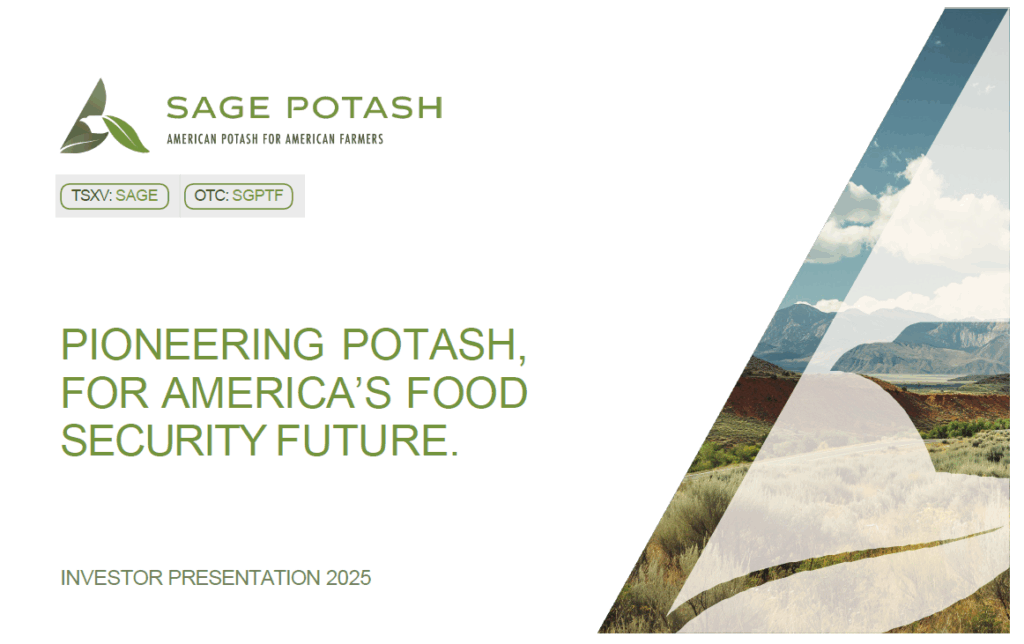 Sage Potash Investor Presentation 2025 thumbnail preview